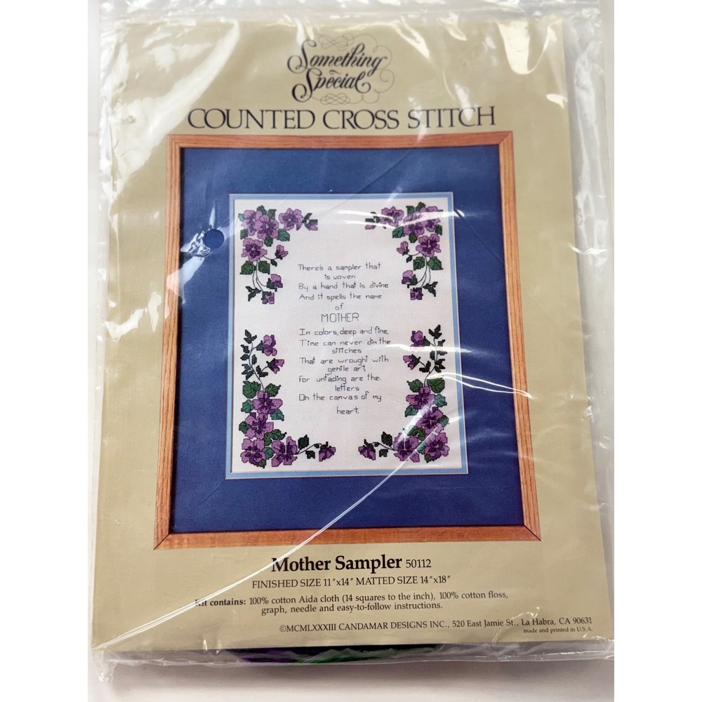 vintage Something Special Mother Sampler Counted Cross Stitch Kit